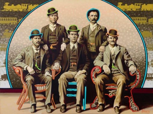 36x48 limited edition giclee print, The Wild Bunch by artist Michael Blessing