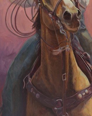 30x15 giclee print, Cowboy Up by artist Meagan Blessing