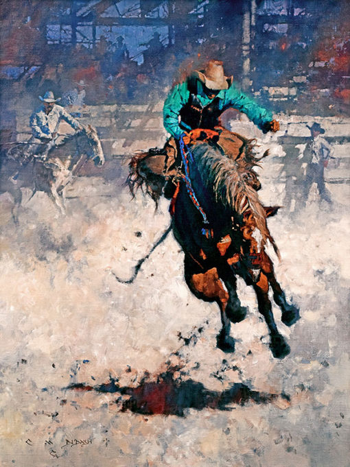 Rodeo Hangin' Tough, giclee print by Michael Dudash