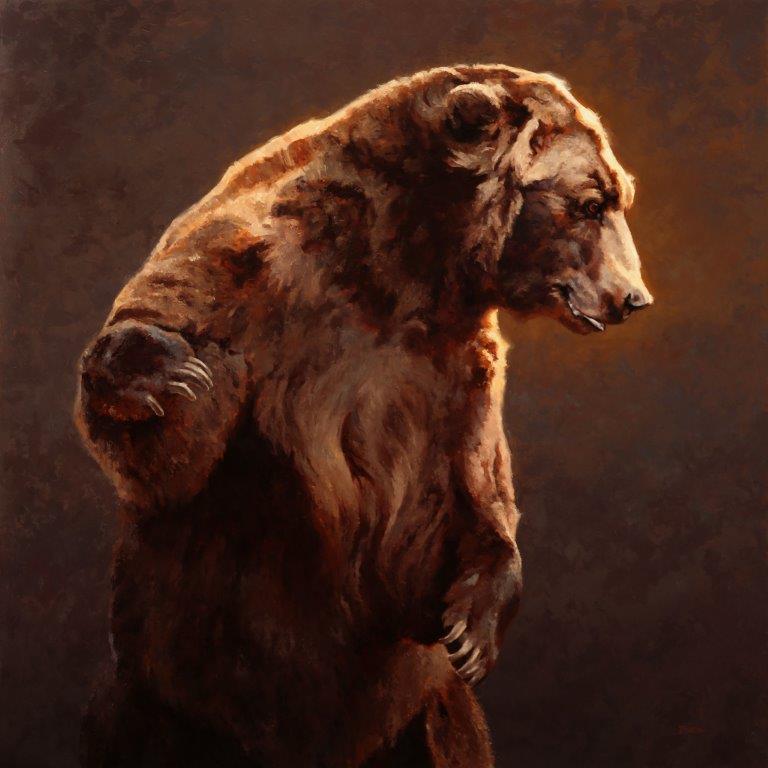original oil painting, The Heavyweight by artist Jim Bortz