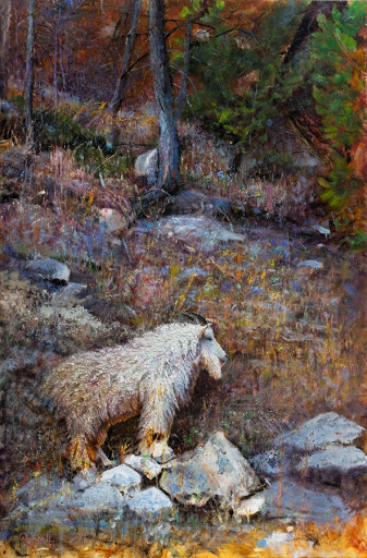 original oil painting, Mountain Master by artist Rick Rumball