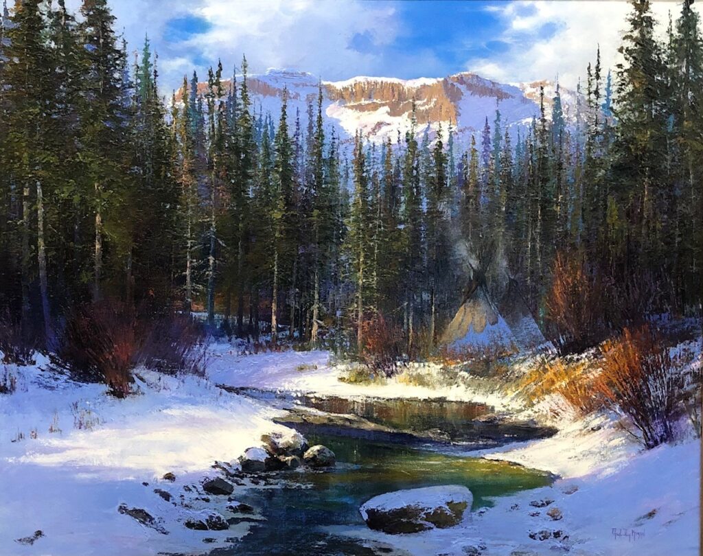 original oil painting, Beaverhead Creek by artist Paul Dykman