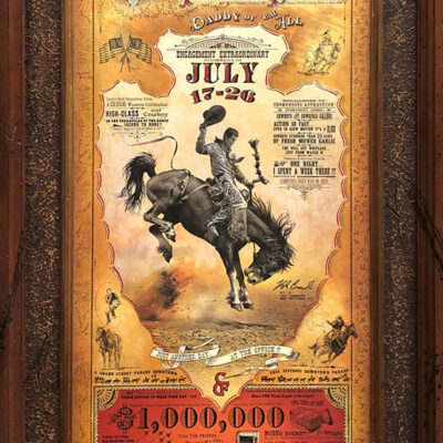 2015 Cheyenne Frontier Days Rodeo Poster by Bob Coronato, framed limited edition fine art print