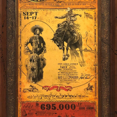 2016 Pendleton Round-Up Poster by the artist Bob Coronato, framed limited edition fine art print